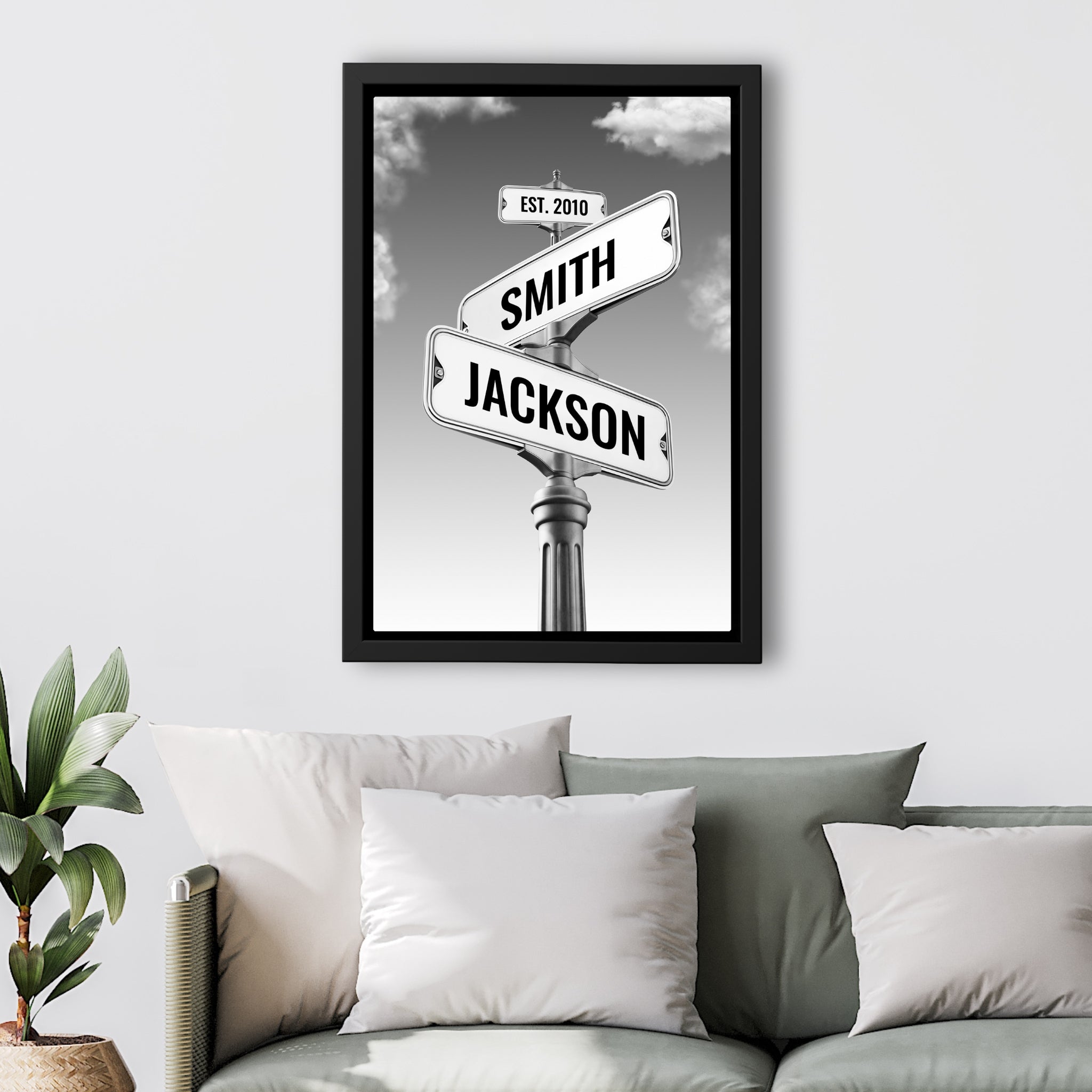 Personalized Vintage Street Sign Canvas