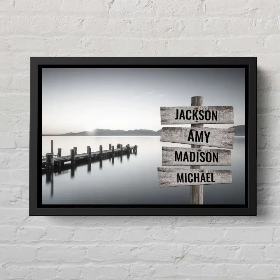 Ocean Dock Multi-Names Premium Canvas